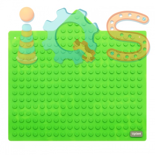 Мозаика пиксельная на зеленой интерактивной панели  iQSclub магазин настольных и развивающих игр