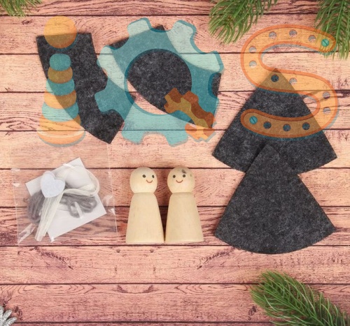Набор для творчества - Создай новогоднюю подвеску. Куколки с сердечками 2514477 от магазина настольных и развивающих игр iQSclub фото 2