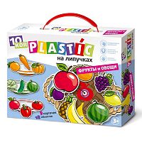 Пластик на липучках - Фрукты и овощи, Десятое королевство DK02865 iQSclub магазин настольных и развивающих игр