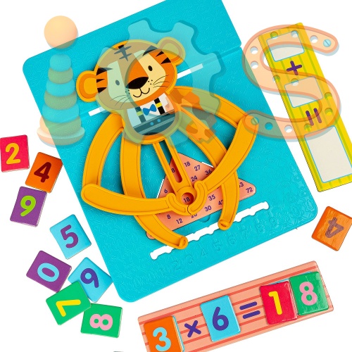 Обучающая игра с тигром - Считай и умножай, Bondibon iQSclub магазин настольных и развивающих игр фото 2