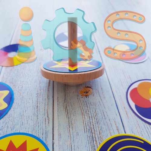 Развивающая игрушка - волчок-юла со сменными карточками  iQSclub магазин настольных и развивающих игр фото 3