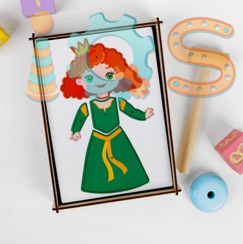 Мозаика с гвоздями и молоточком - Принцессы, WoodLand Toys iQSclub магазин настольных и развивающих игр