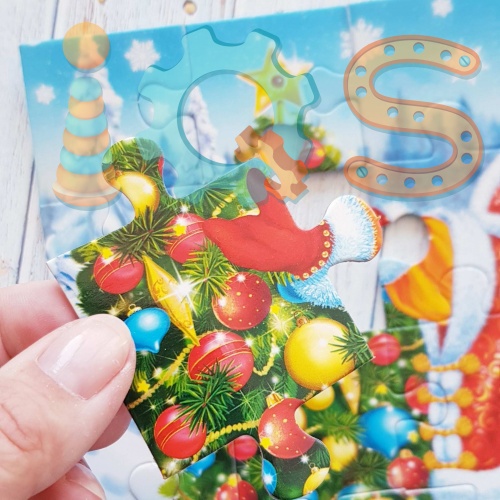 Пазл - Подарки от Дедушки Мороза, 35 элементов IQS074859390 от магазина настольных и развивающих игр iQSclub фото 2