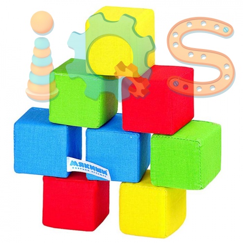 Набор мягких кубиков - 4 цвета, Мякиши iQSclub магазин настольных и развивающих игр