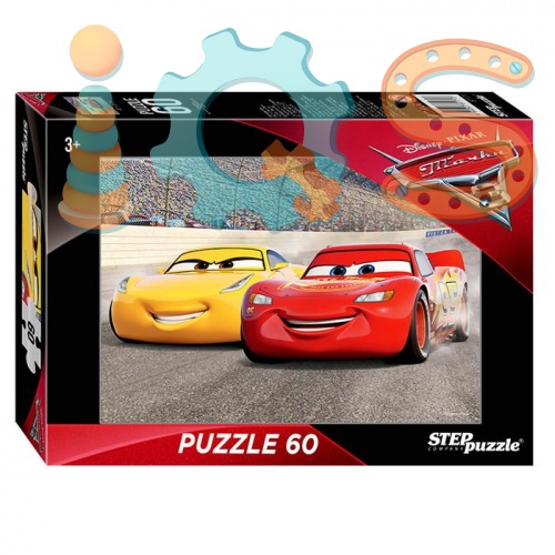 Пазл - Тачки - 3, 60 элементов, STEP puzzle iQSclub магазин настольных и развивающих игр