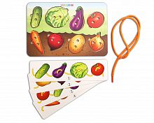 Шнуровка с карточками - Овощи, Smile Decor P623 iQSclub магазин настольных и развивающих игр