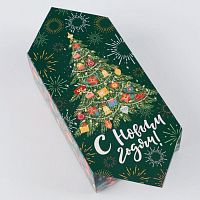 Коробка-конфета - Новогодняя елка, 9,3*14,6*5,3 см 7060232 iQSclub магазин настольных и развивающих игр
