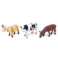 Набор животных - Фермерское хозяйство, 3 фигурки, Зоомир 5155899 iQSclub магазин настольных и развивающих игр