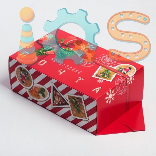 Коробка-конфета - Новогодняя почта, 14*22*8 см IQS074381621 от магазина настольных и развивающих игр iQSclub фото 4