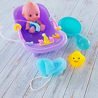 Набор игрушек для ванны - Пупсик в ванне, 5 штук, цвета МИКС IQS074724382 iQSclub магазин настольных и развивающих игр