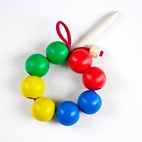 Шнуровка-бусы шары цветные, 8 штук, RNToys 5386508 iQSclub магазин настольных и развивающих игр