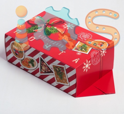 Коробка-конфета - Новогодняя почта, 9,3*14,6*5,3 см 4381607 от магазина настольных и развивающих игр iQSclub фото 2