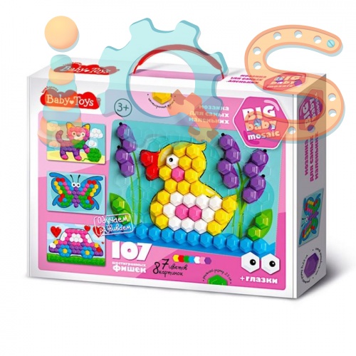 Мозаика для самых маленьких - Утенок, 107 элементов, Baby Toys iQSclub магазин настольных и развивающих игр