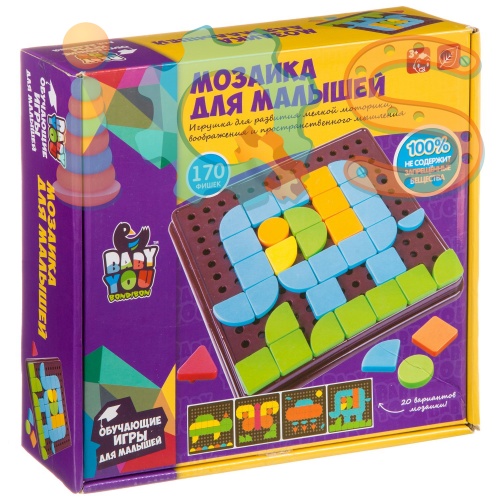 Мозаика для малышей - Геометрия, Bondibon iQSclub магазин настольных и развивающих игр