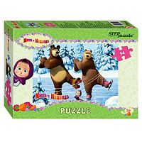 Пазл - Маша и Медведь, 54 элемента, МИКС, STEP puzzle 780358 iQSclub магазин настольных и развивающих игр