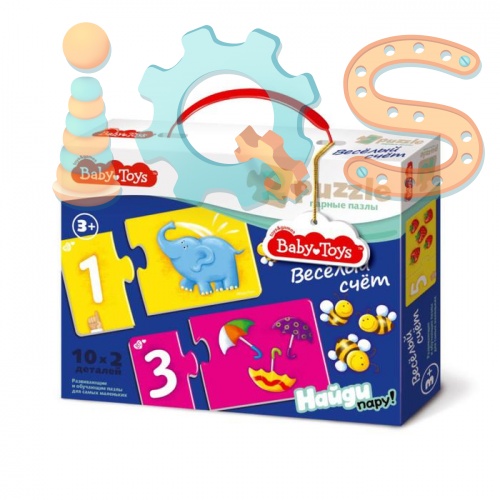 Пазл-макси для малышей - Весёлый счёт, 20 элементов, Baby Toys iQSclub магазин настольных и развивающих игр