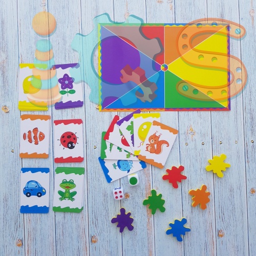 Настольная игра-ходилка с разноцветными кляксами 3+ iQSclub магазин настольных и развивающих игр фото 5