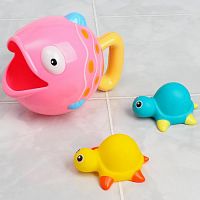 Набор игрушек для игры в ванне - Рыбка и черепашки, розовая 7043247 iQSclub магазин настольных и развивающих игр