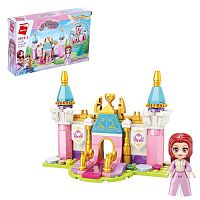 Конструктор для девочек - Принцессы. Мини замок и принцесса, 1 минифигура и 131 деталь, Qman 5195409 iQSclub магазин настольных и развивающих игр