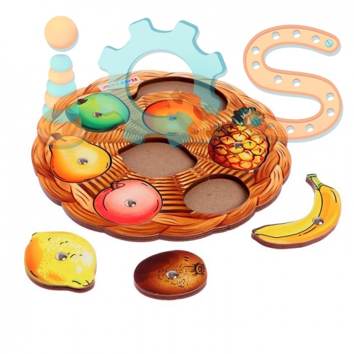 Игра с магнитами фрукты, Smile Decor iQSclub магазин настольных и развивающих игр фото 3