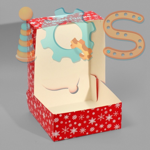 Коробка складная - Дедушка Мороз, 25*25*10 см 7823397 от магазина настольных и развивающих игр iQSclub фото 2