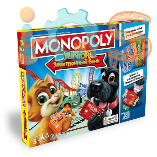 Настольная игра - Монополия Джуниор с картами, Monopoly iQSclub магазин настольных и развивающих игр