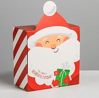 Коробка складная - Дед Мороз, 15*15*8 см 4985350 iQSclub магазин настольных и развивающих игр