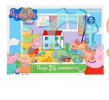 Пазл - Свинка Пеппа. Детская комната, 24 элемента, Origami iQSclub магазин настольных и развивающих игр