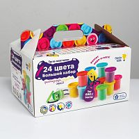 Набор для детской лепки - Тесто-пластилин, 24 баночки 3+ 6634139 iQSclub магазин настольных и развивающих игр