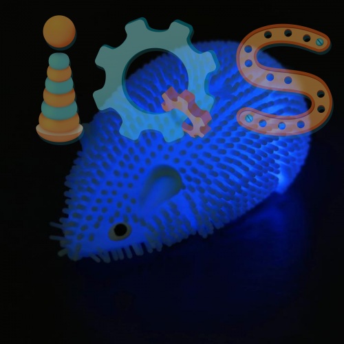Игрушка для развития тактильных ощущений - Мышка, световая, цвета МИКС iQSclub магазин настольных и развивающих игр фото 2