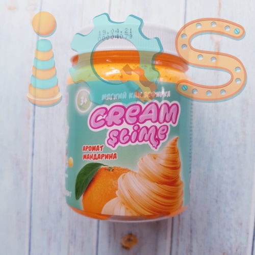 Игрушка - Cream-slime, с ароматом мандарина 250 грамм iQSclub магазин настольных и развивающих игр