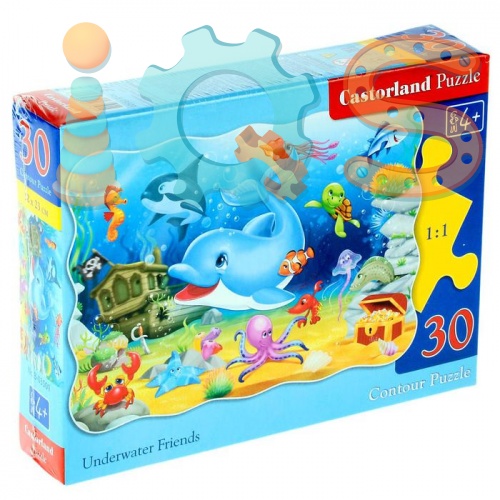 Пазл-макси - Подводные друзья, 30 элемента, Castorland iQSclub магазин настольных и развивающих игр