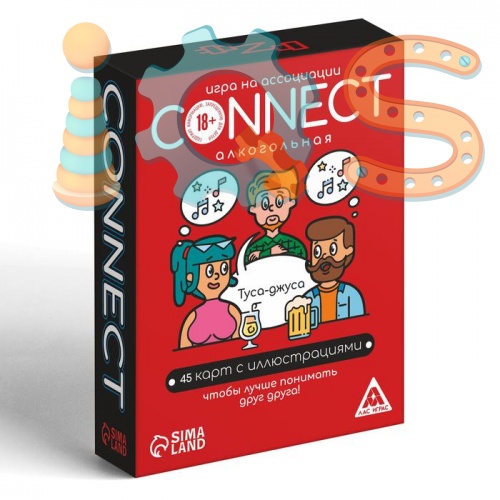 Настольная игра на ассоциации - Connect алкогольная 18+ iQSclub магазин настольных и развивающих игр