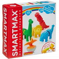 Магнитный конструктор - Мой первый набор динозавров, SmartMax Bondibon BB3804 iQSclub магазин настольных и развивающих игр