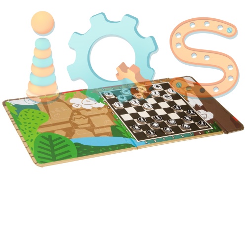 Магнитная игра для путешествий - Шашки и шахматы, Bondibon iQSclub магазин настольных и развивающих игр фото 2