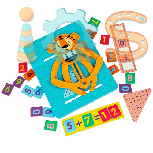 Обучающая игра с тигром - Считай и умножай, Bondibon iQSclub магазин настольных и развивающих игр фото 3