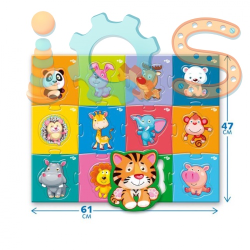 Пазл-макси для малышей - Зоопарк, 24 элемента,  Baby Toys iQSclub магазин настольных и развивающих игр фото 2