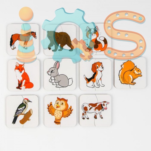 Картинки-половинки - Животные, ToySib iQSclub магазин настольных и развивающих игр фото 3