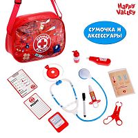 Игровой набор - Добрый доктор, в сумочке, Happy Valley 5215016 iQSclub магазин настольных и развивающих игр