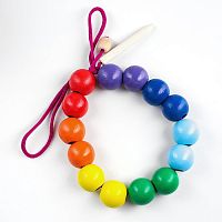 Шнуровка-бусы Разноцветная радуга, 14 штук, RNToys 5386501 iQSclub магазин настольных и развивающих игр
