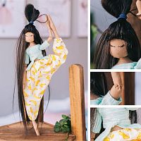 Набор для шитья - Интерьерная мягкая кукла. Йог Лина 4936500 iQSclub магазин настольных и развивающих игр