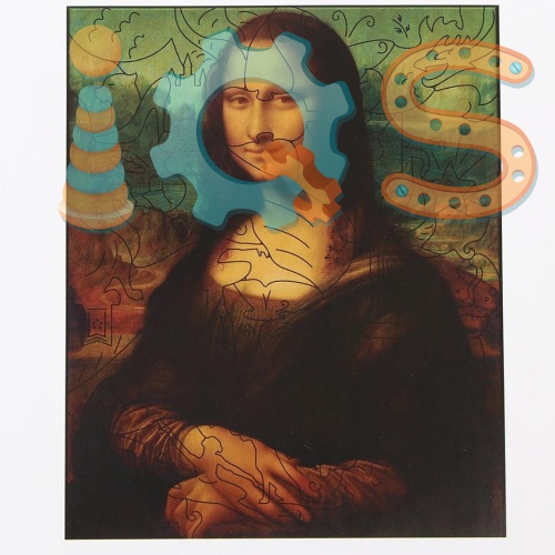 Пазл фигурный деревянный - Леонардо да Винчи. Мона Лиза, 78 элементов iQSclub магазин настольных и развивающих игр фото 4