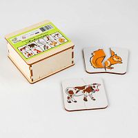 Картинки-половинки - Животные, ToySib 5167703 iQSclub магазин настольных и развивающих игр